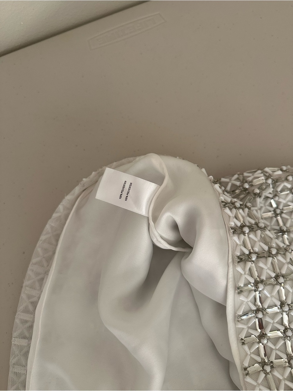 NWT Ramy Brook Harper Beaded Strapless Mini Dress Ivory Silver 6 Bridal $1095 - Picture 11 of 11